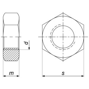Hex-Nut-Drawing