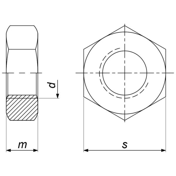 Hex-Nut-Drawing